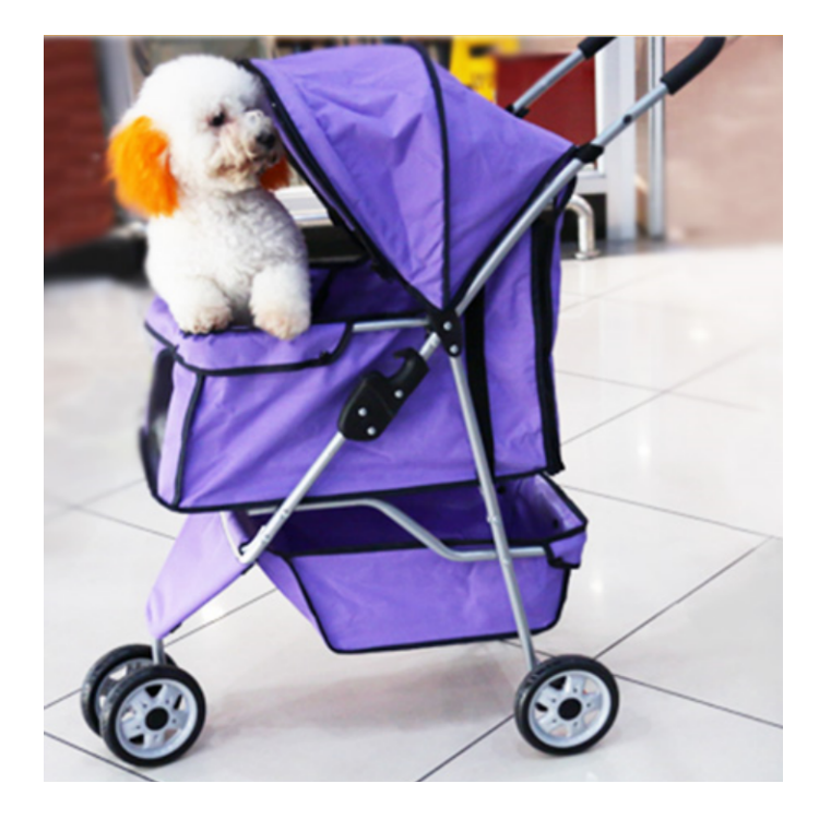 Outdoor detachable compact pet stroller for cats dogs breathable stroller pet trailer with 3 wheels