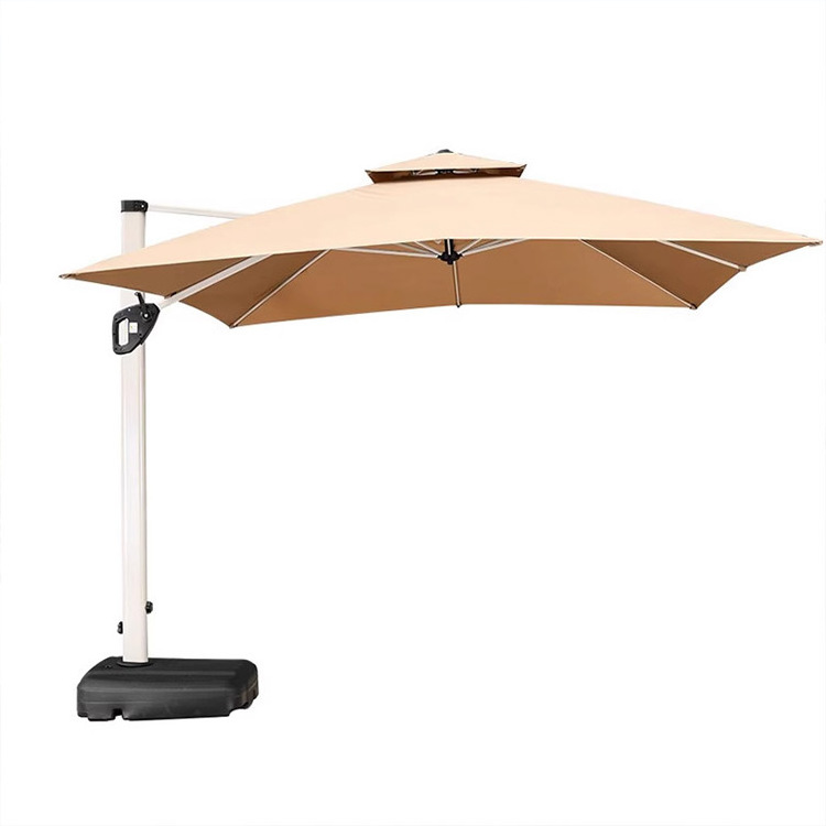 Outdoor Round Large Cantilever Umbrella Windproof Heavy Duty Sun Umbrella for Garden Deck Pool Patio Umbrella