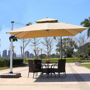 Outdoor Round Large Cantilever Umbrella Windproof Heavy Duty Sun Umbrella for Garden Deck Pool Patio Umbrella