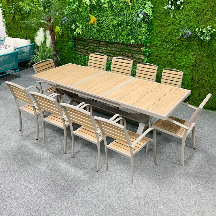 Factory Manufactured Wood Rectangle 6 Seater Dining Set Plastic Wooden Tables And Chairs