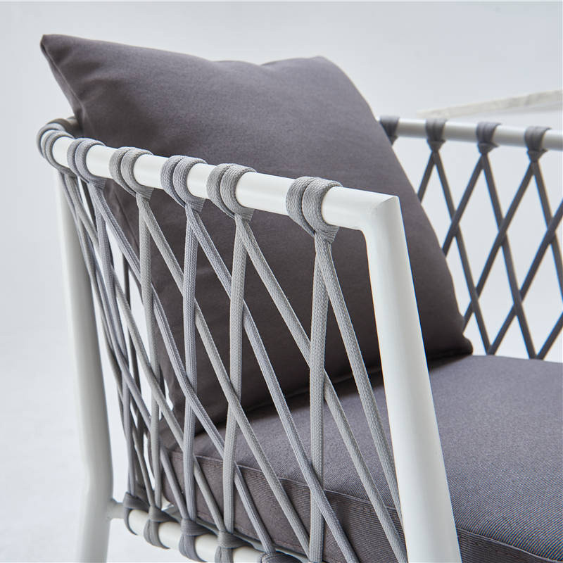 Modern Relax Furniture Woven Rope Metal Outdoor Garden Chair