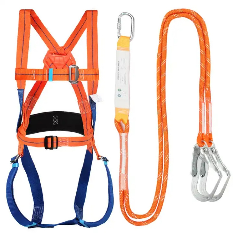 Low moq price fall arrest system safety life line Fall body Protection tree climbing equipment climbing harness belt