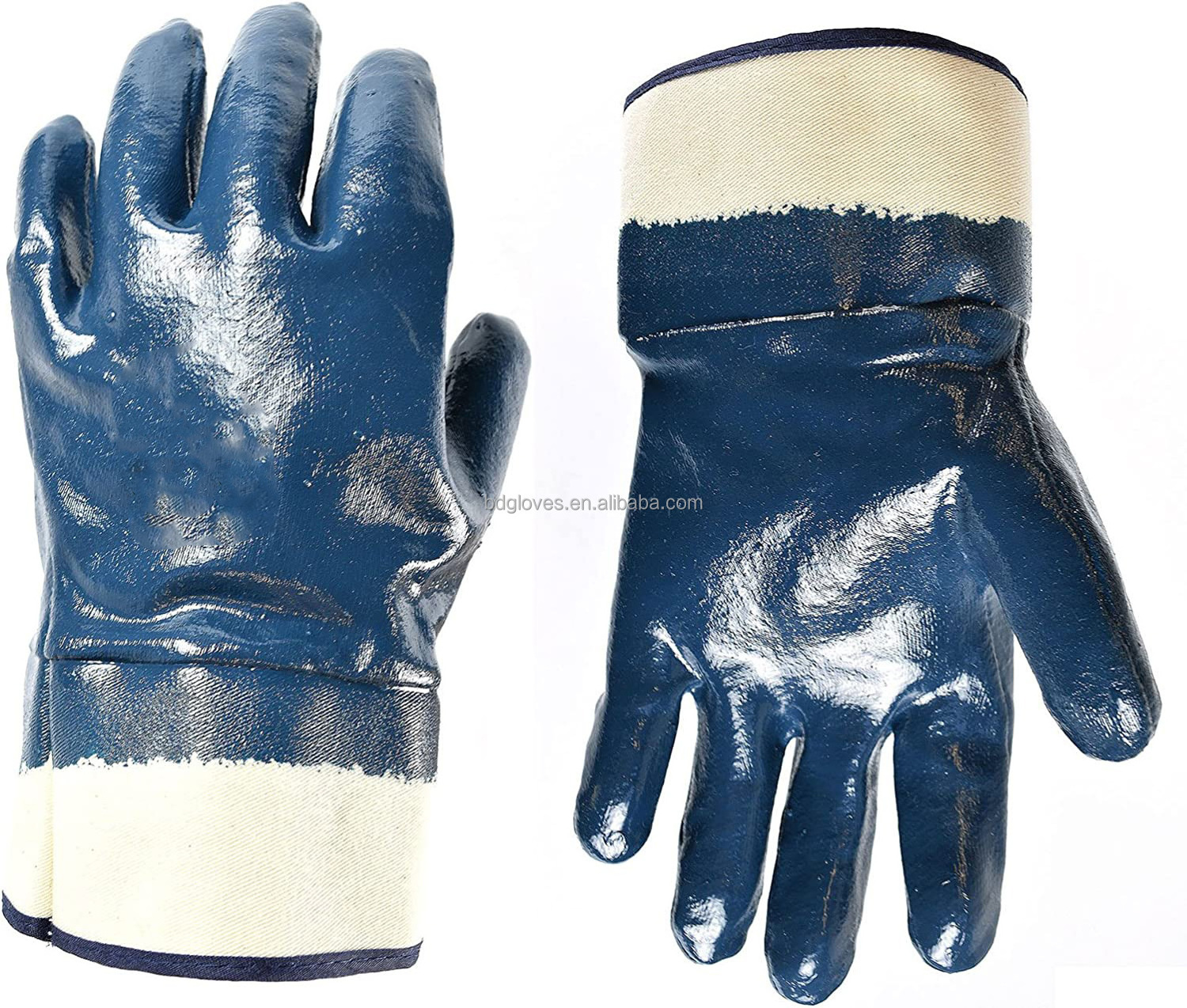 Industrial Cotton Nitrile Work Oil Resistant safety wholesale Hand Gloves nitrile coated custom glove for work guantes