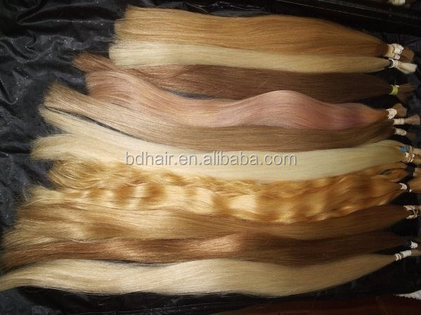 virgin blonde bulk hair,,russian hair european blond human hair easy change color