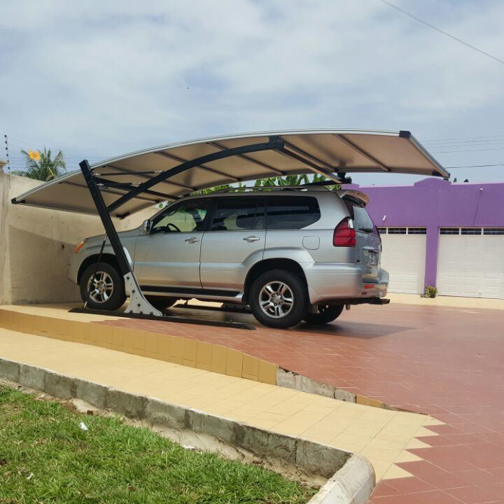 Newest design solar aluminum cantilever car cover awning carport