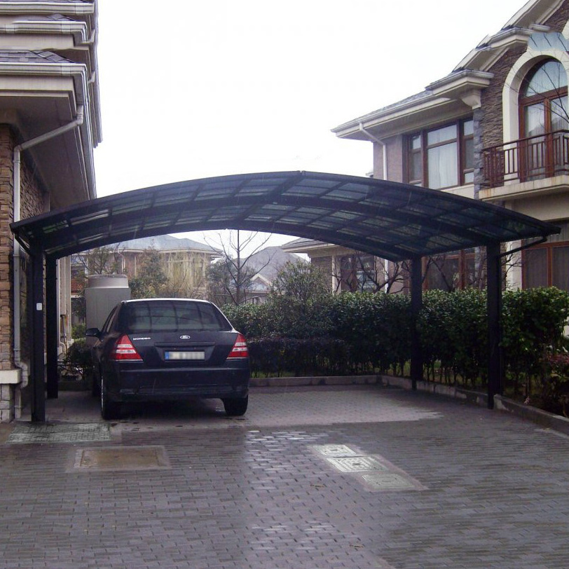 Hangmei  Polycarbonate Roofing Aluminum Frame Double Carport Garage Car Port