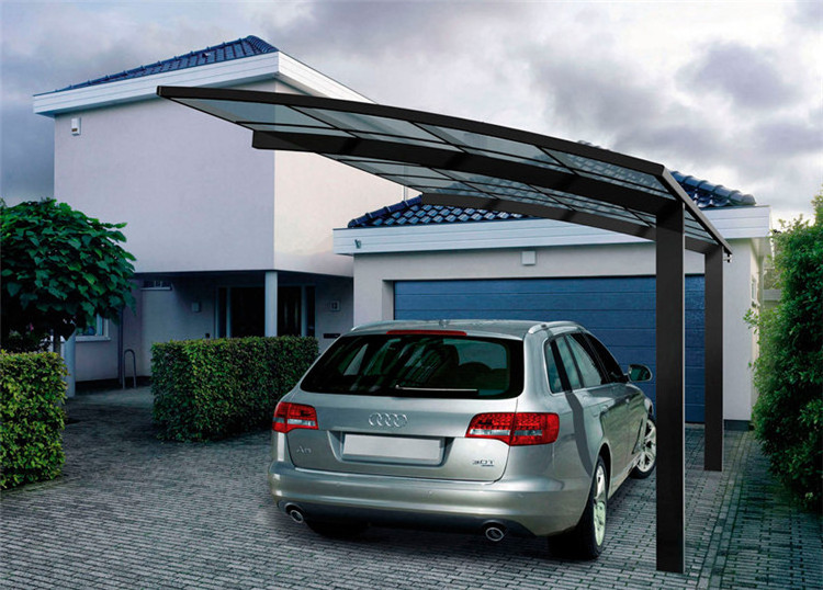 Factory Supplier Hangmei Aluminium Sunshading Carport for Park High Grade Easy DIY Elegant Aluminium/Solid PC Home Car port