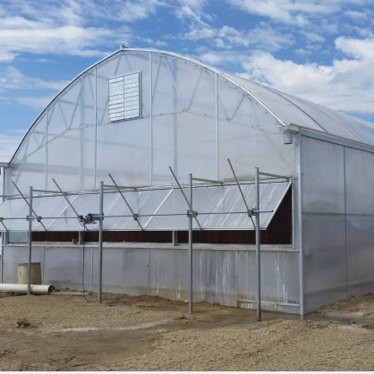 Retractable Roof Greenhouses With Plastic Film With Metal Structures