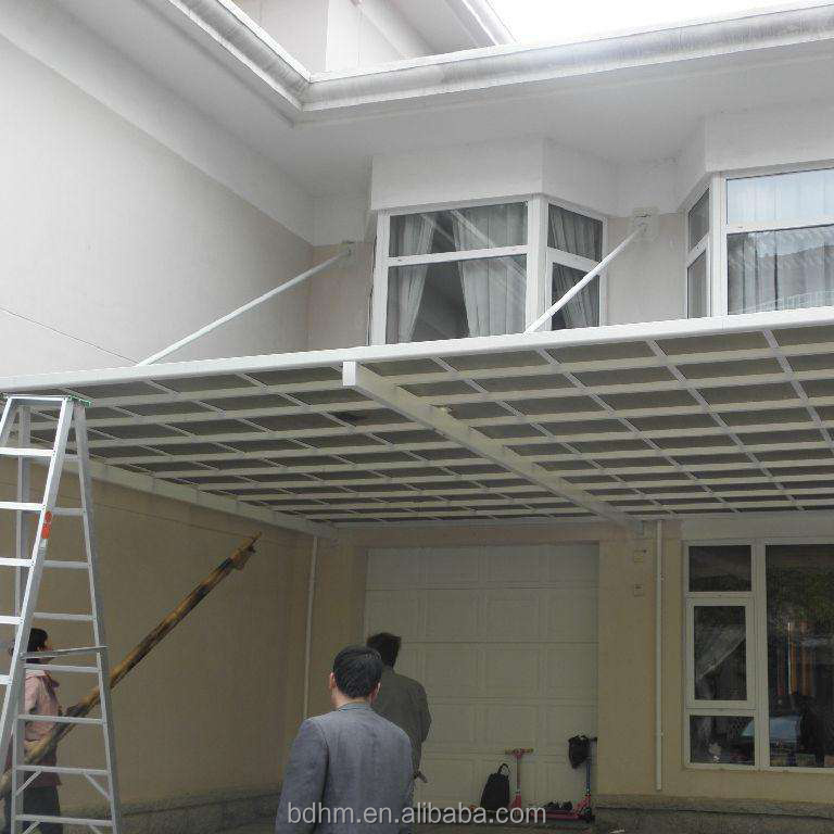 Polycarbonate Aluminum L Shape Balcony Awning Patio Terrace Canopy