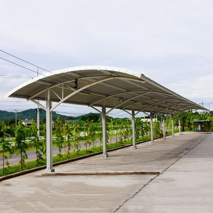 Newest design solar aluminum cantilever car cover awning carport