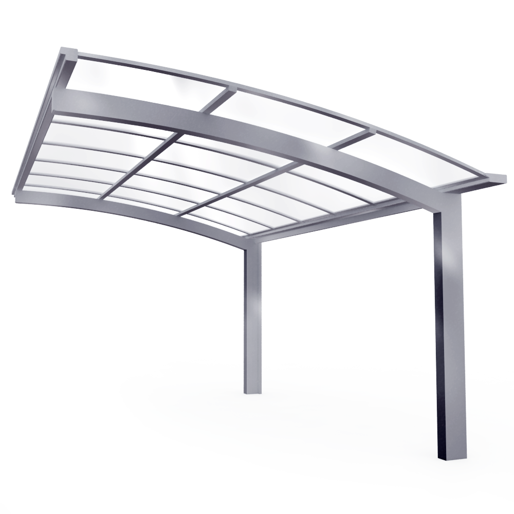 Aluminum Carport Car Wash Shelter With Polycarbonate Roof