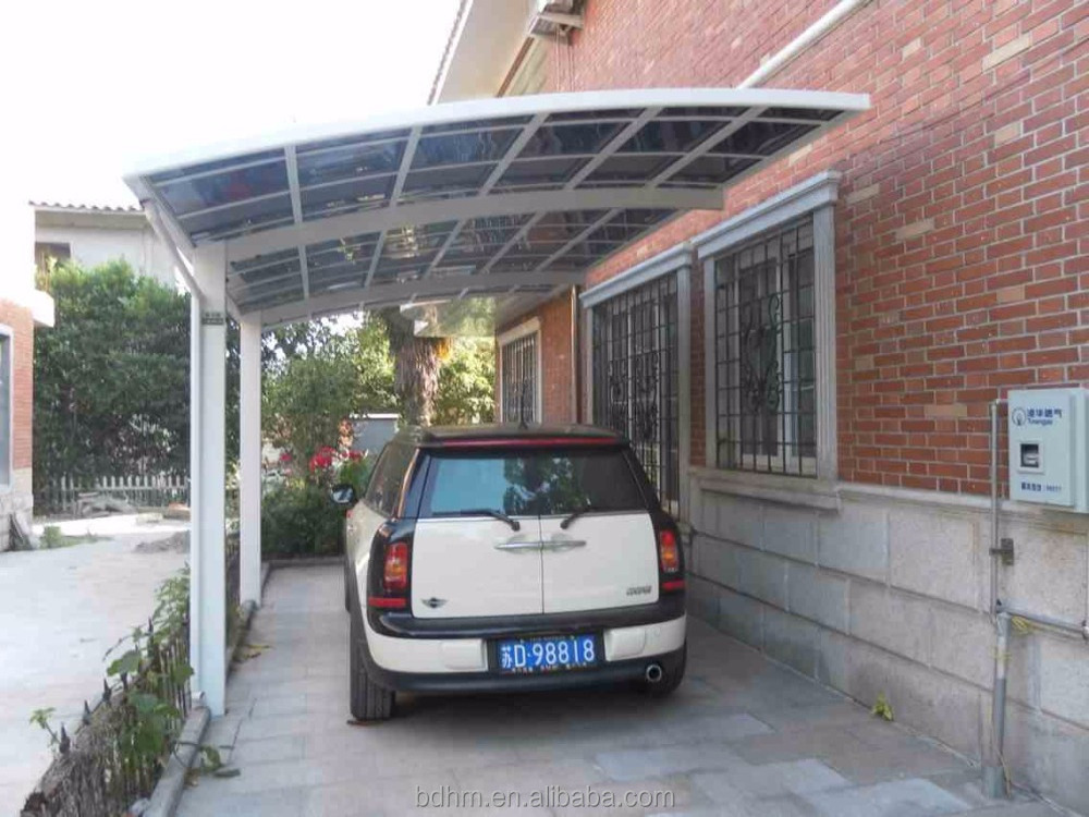 Transparent solar panels 100% bayer material solid polycarbonate for car parking shed