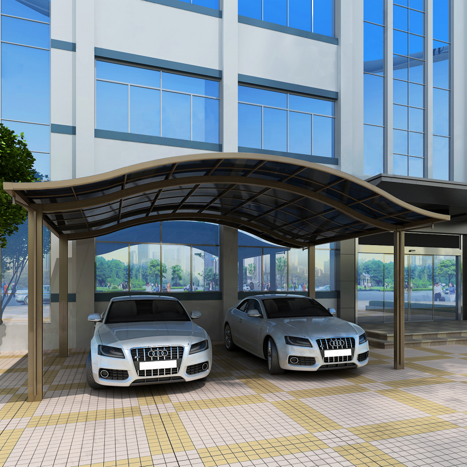 Aluminum and Panel Outdoor Car Parking Canopy Shed Carport Elegant and Luxury Style Customized DIY