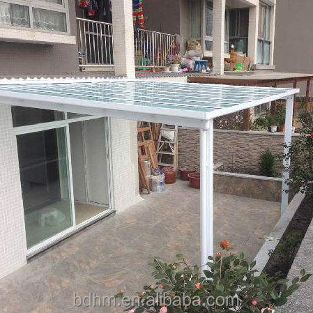 Polycarbonate Aluminum L Shape Balcony Awning Patio Terrace Canopy