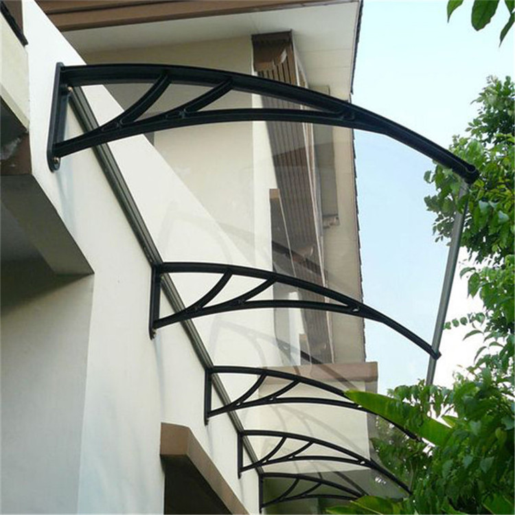 Front door canopy porch rain protector awning lean to roof shelter Shade, Frameless glass canopy with stainless steel hardwares