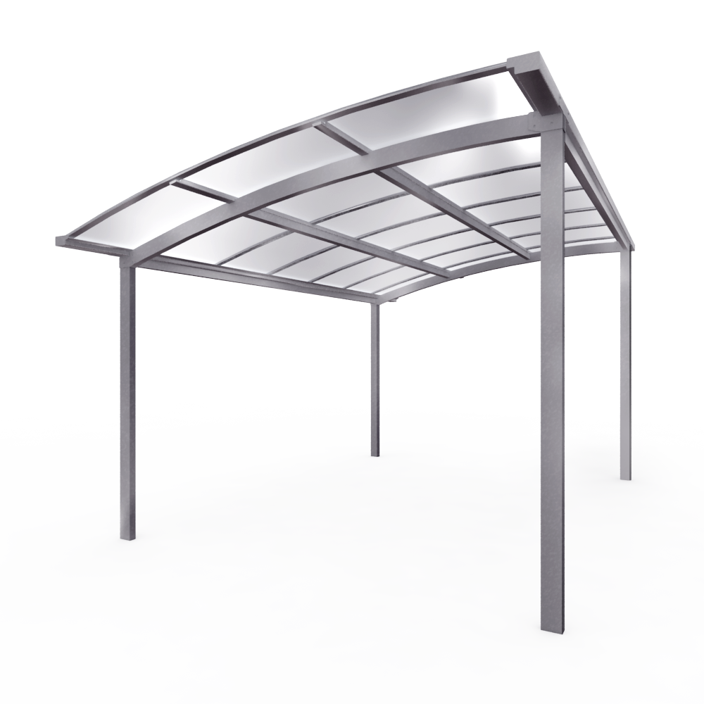 Aluminum Carport Car Wash Shelter With Polycarbonate Roof