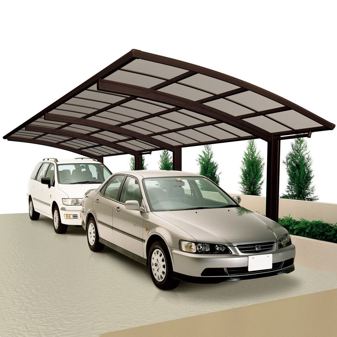 6x3m Garage Prefab Luxury 2 Post Waterproof Car Port Alu Parking Aus Aluminium Door Japanese Single Slope Carport