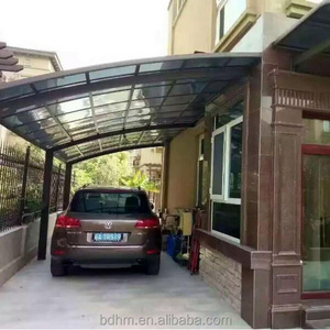 Transparent solar panels 100% bayer material solid polycarbonate for car parking shed