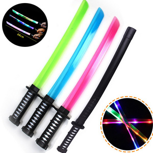 Lightsaber Samurai Sword Multi Color Flash Sword Little Boy Girl Toy Wholesale Led Flashing Light Up Sword For Party Cosplay