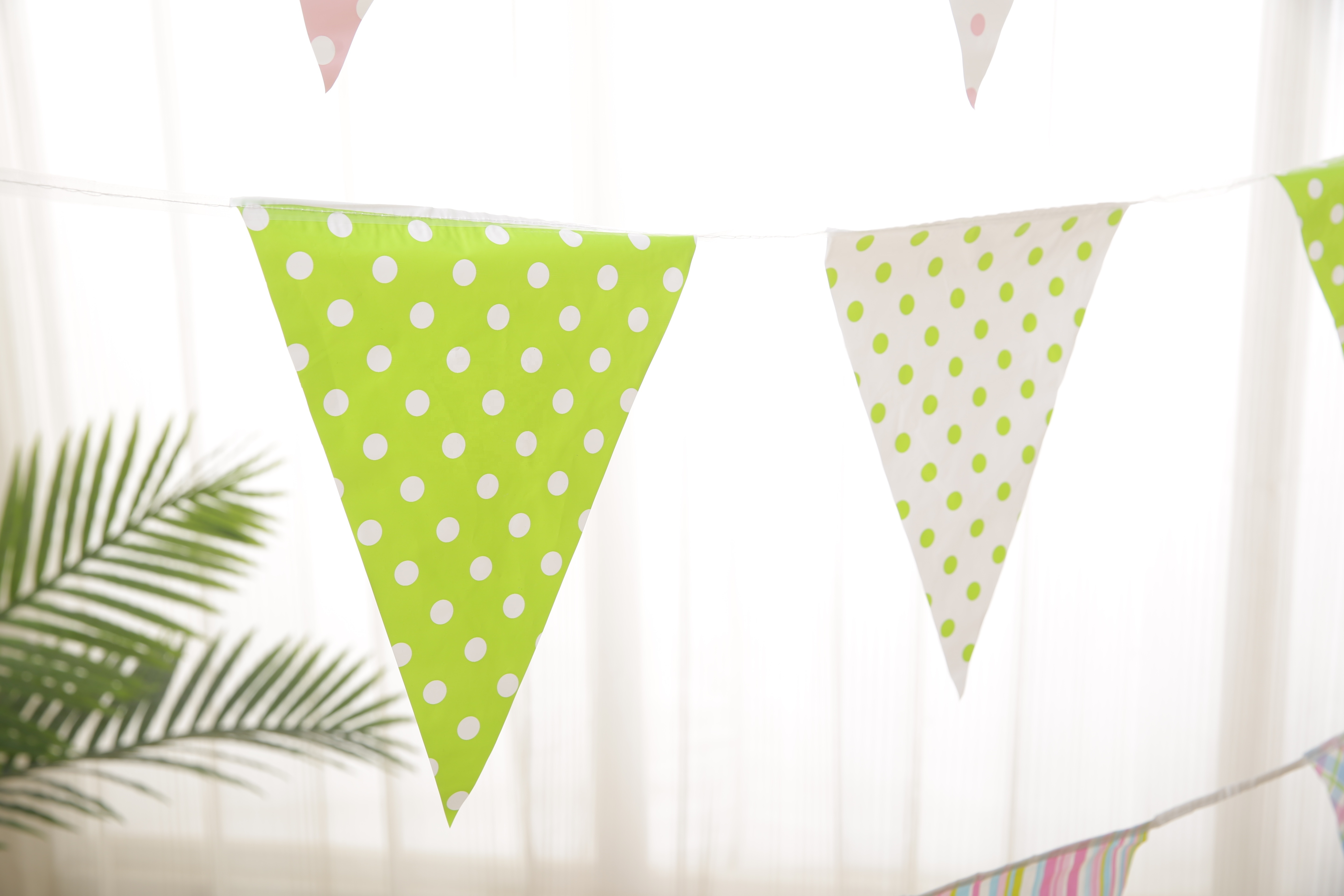 Factory Directly Durable Colorful Bunting high quality and cute die cut flag banners string Popular Cotton Birthday Banner flag