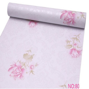 New Customization Pink Printed classical PVC Wallpaper for Girls Room