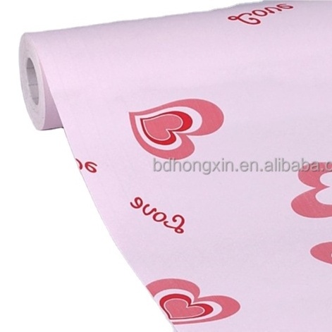 Factory Supply Girls Bedroom wall panels decoration Pink Self Adhesive pvc wallpaper for walls