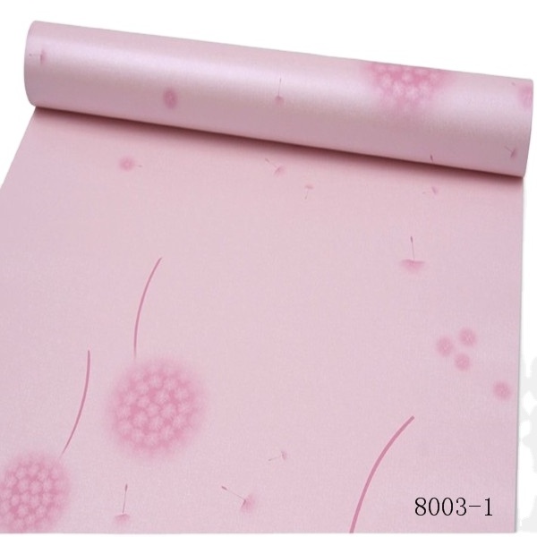 New Customization Pink Printed classical PVC Wallpaper for Girls Room