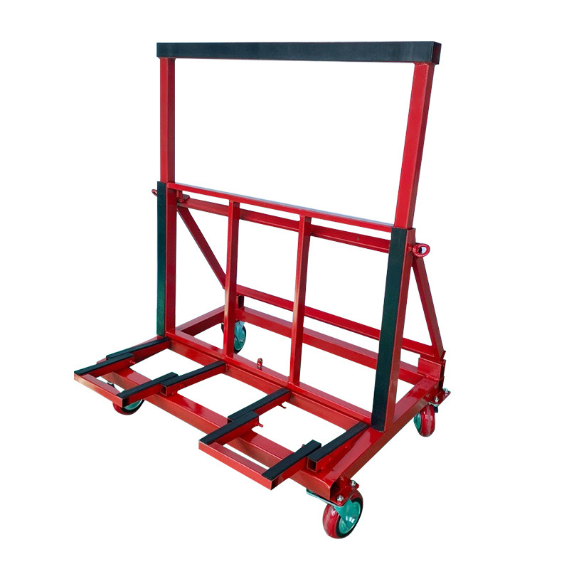 2023 High load-bearing red glass transport rack with 10mm thick rubber pad