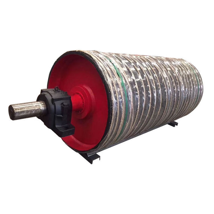 Heavy Duty Flat Belt Conveyor Motor Drive Drum Pulley for Mining-Material Handling Equipment Parts