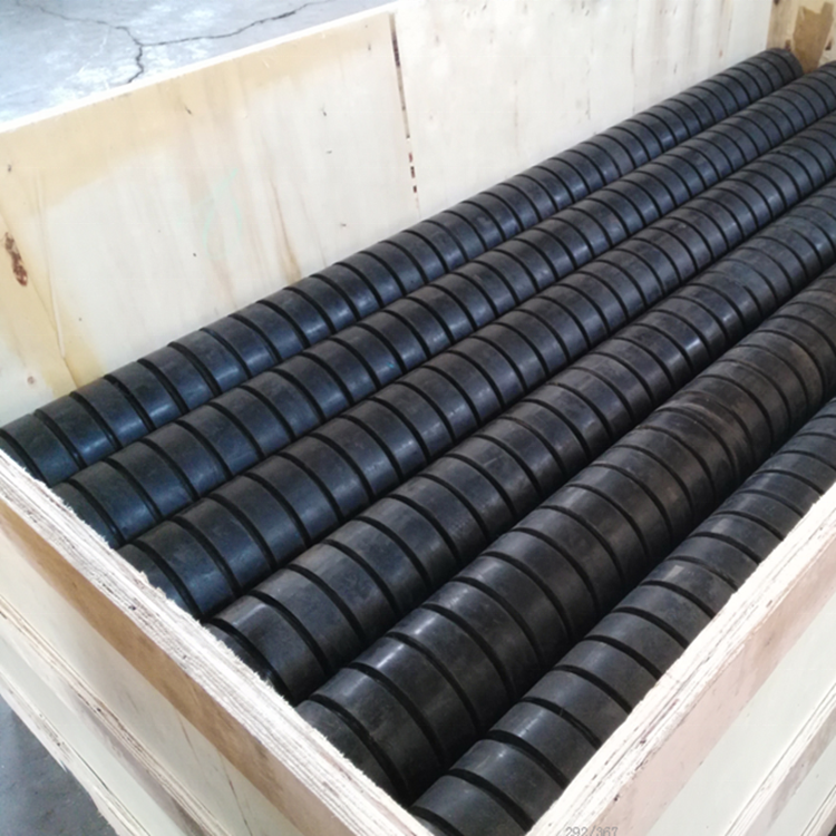 china manufacture 159mm diameter return rubber rollers