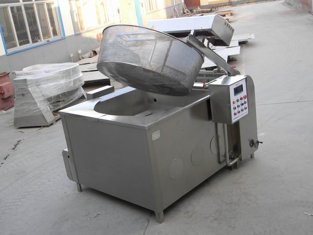 Gas heating automatic fryer machine with commercial French fries and chicken