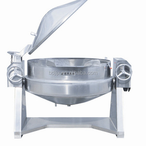 High Efficiency Easy Operation Tilting cooking and boiling pot with mixer and lid