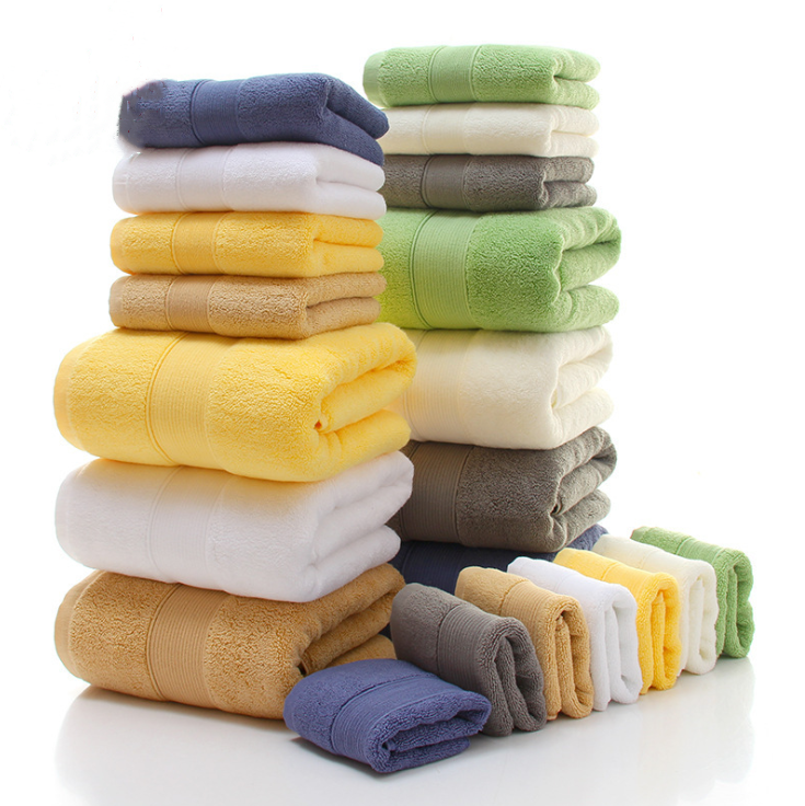 Luxury color jacquard dobby 100% cotton bathroom face hand bath towel  bath towels sets 3 pieces