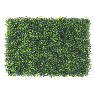 Indoor Outdoor Decorative Green Leaves Artificial Plant Panel Artificial Grass Wall Backdrop For Decoration