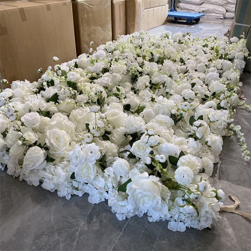 Flower Wall 8ft*8ft Flower Panel Wall Cloth Back White Customize Flower Wall For Wedding