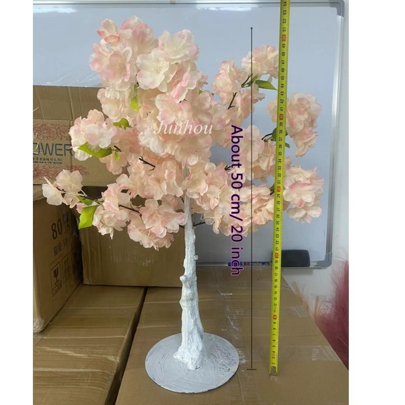 Customized Wedding Table Centerpiece 50 cm Mini Artificial Cherry Blossom Tree For Decoration