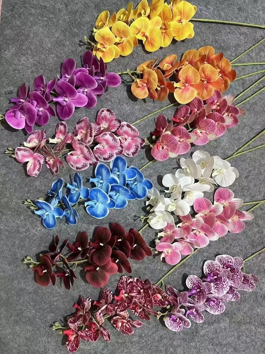 Real Touch Artificial Phalaenopsis Wholesale Wedding Decor Latex Butterfly Orchids Artificial Orchid Flowers