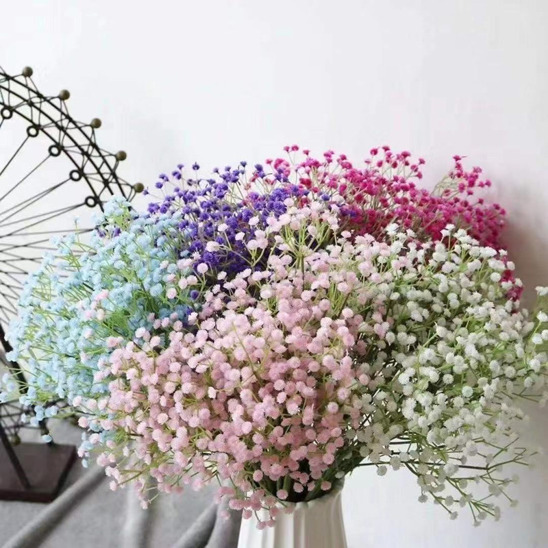 Wholesale Fake Gypsophila Real Touch Artificial Baby Breath Flowers For Wedding DIY Decoration