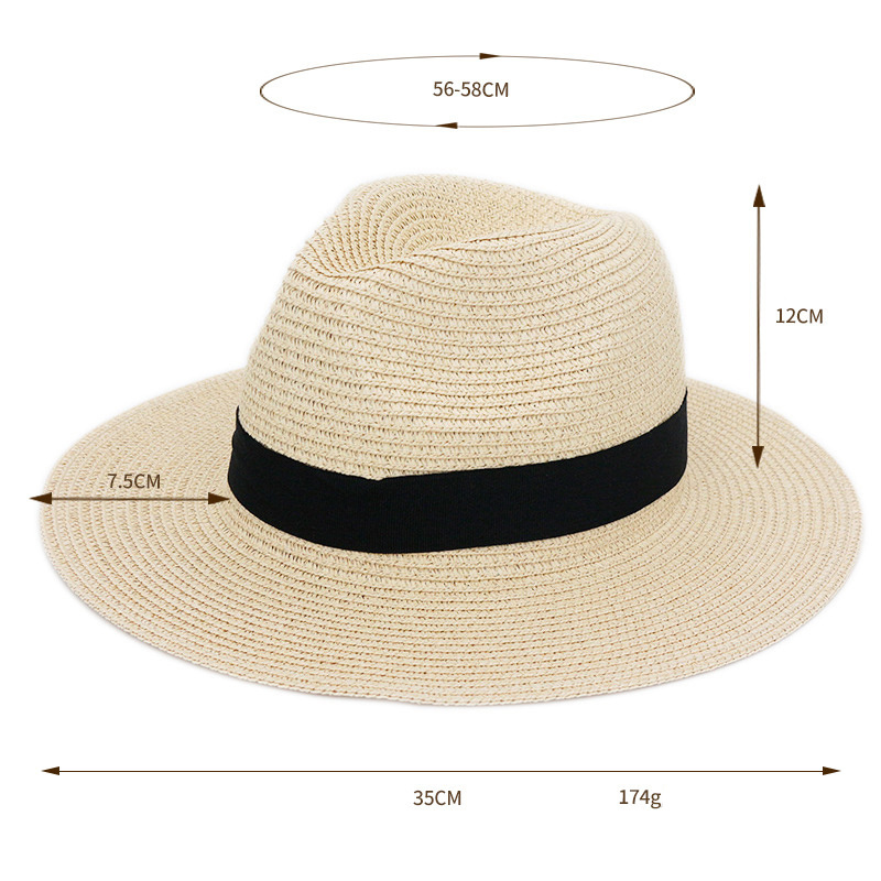 Wholesale summer foldable wide mens brim sun beach hat outdoor breathable panama hat women straw hats