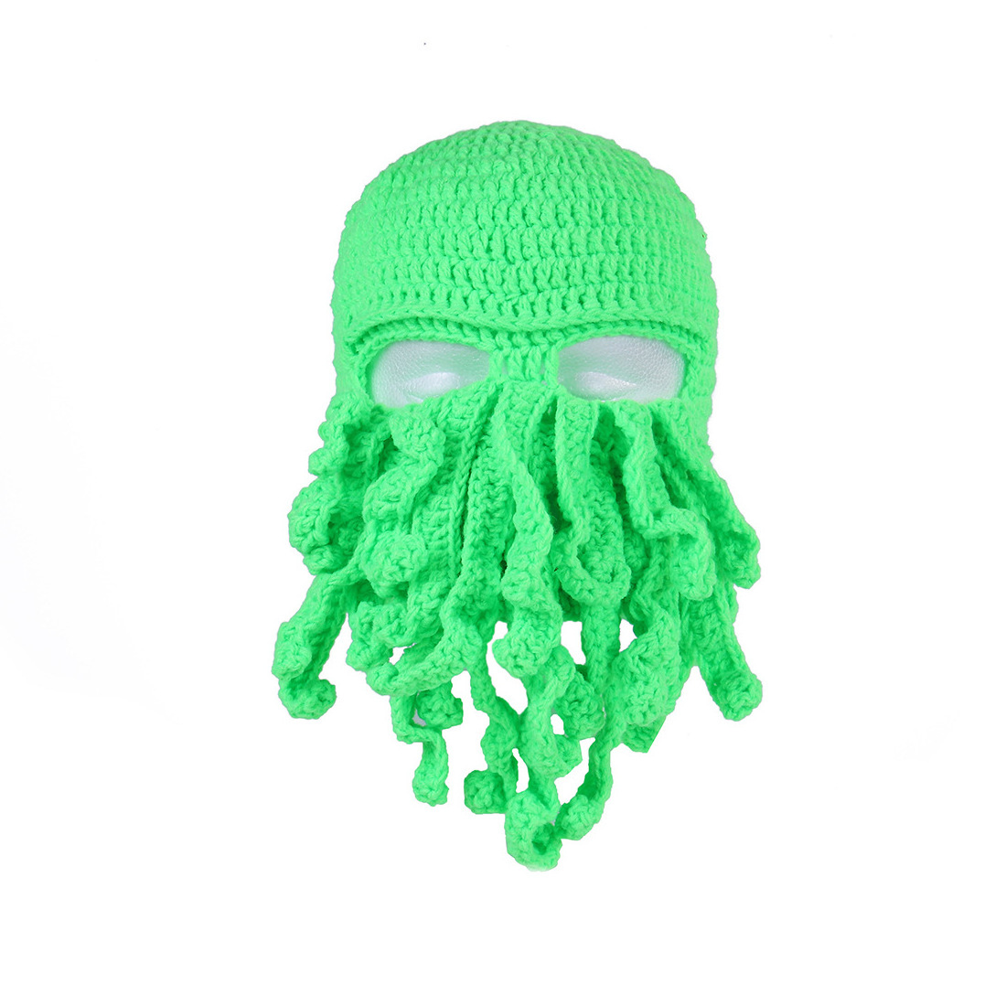 Handmade funny Squid Hat Hand Knitted Octopus Hat Face Kinney Ski Cap octopus beard hat