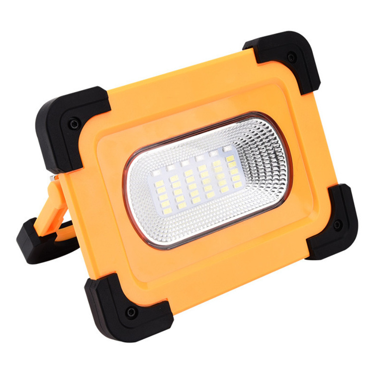 outdoor rechargeable portable led working floodlight stand hand lamp solar led work light USB twin head work light