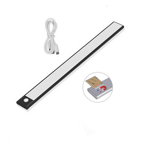 aluminim mirror led lights kitchen rechargeable with battery 20cm 40cm 60cm usb magnetic sensor cabinet lamp under closet light