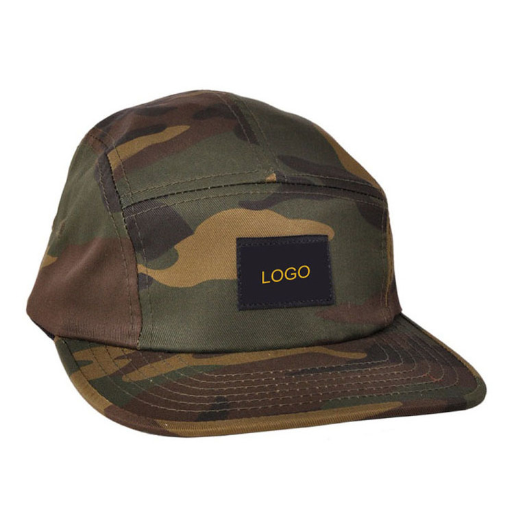 Best Selling camo custom logo Plain hats Wholesale camp bone 5 Panel Hat Camp