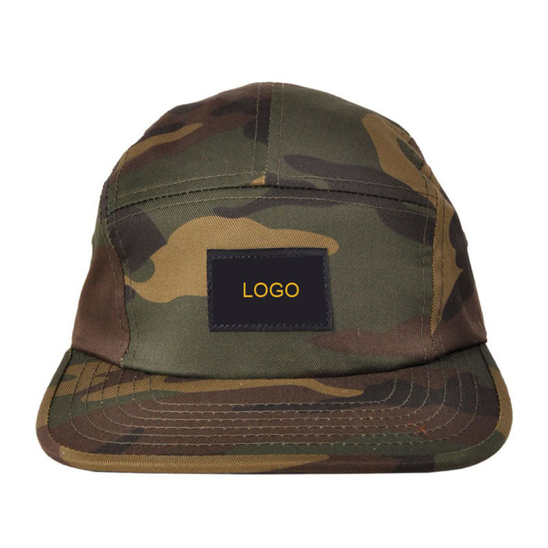 Best Selling camo custom logo Plain hats Wholesale camp bone 5 Panel Hat Camp