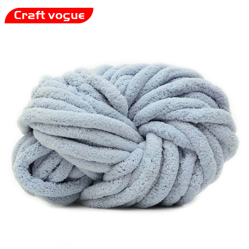 Craft Vogue polyester chunky jumbo chenille yarn 2cm Bulky For Knitting yarn chunky Blankets