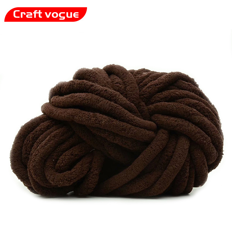 Craft Vogue polyester chunky jumbo chenille yarn 2cm Bulky For Knitting yarn chunky Blankets