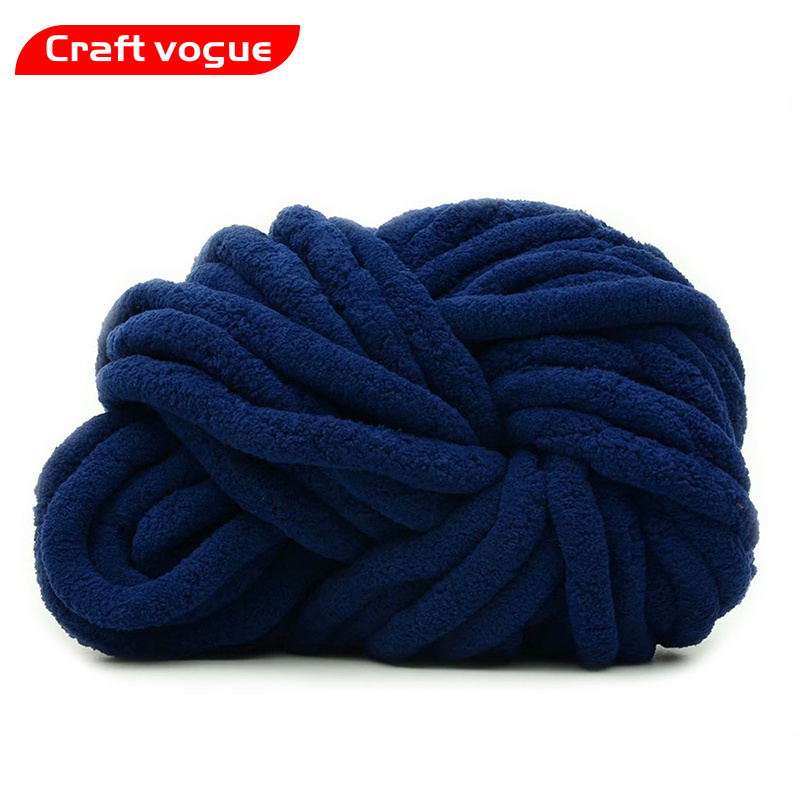 Craft Vogue polyester chunky jumbo chenille yarn 2cm Bulky For Knitting yarn chunky Blankets