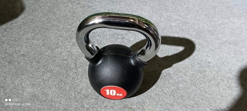 Hot sale Gym encapsulation with rubber Custom logo Black Rubber steel kettlebell