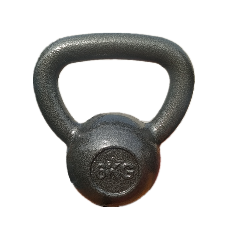 Wholesale Fitness 16 20 24 Kg Ergonomic Grip Custom Logo Single Black Color Powder Coated Cast Iron Kettlebell