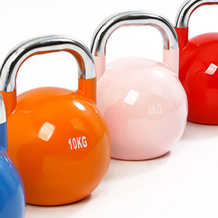 gym workout man power weight lifting training vinyl coated kettle bells fitness equipment